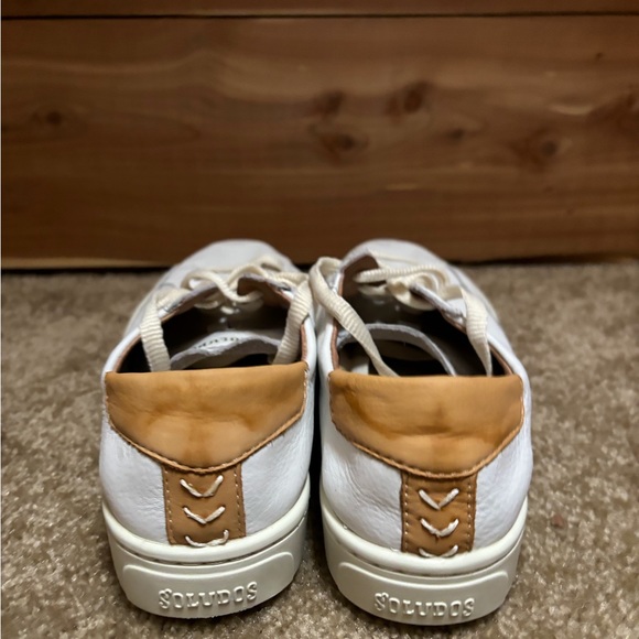 Anthropologie Soludos Ibiza white leather sneakers 8.5 - Picture 4 of 5